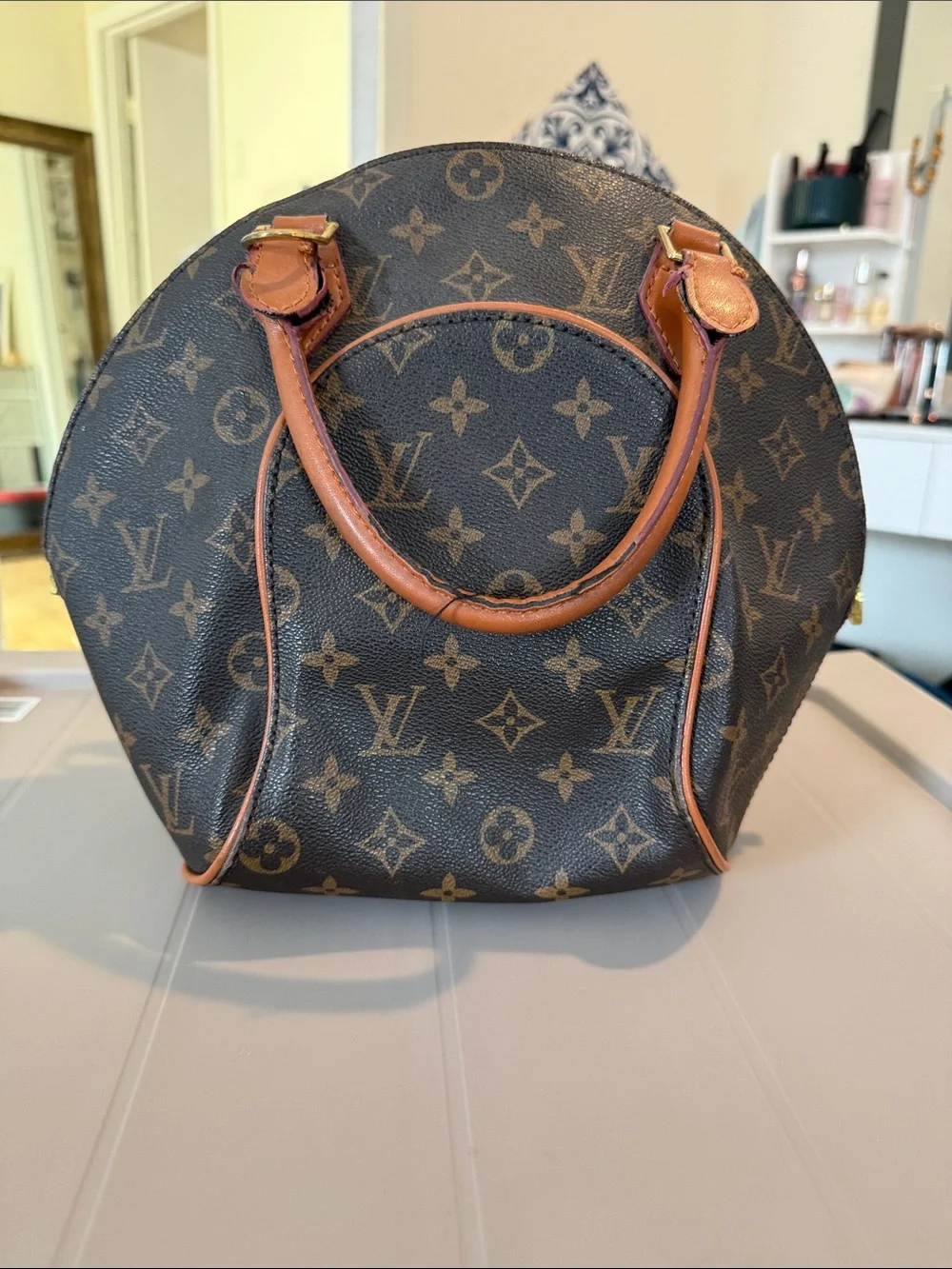 Louis Vuitton Monogram Canvas Brown Top-Handle Satchel